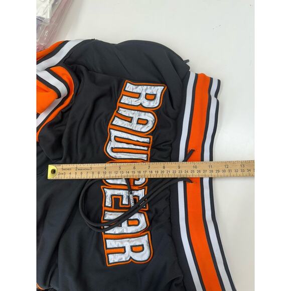 RawGear Mens Shorts Size Medium Black Orange Front Embroidered Drawstring - Picture 9 of 11